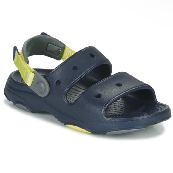 Crocs | Unisex All Terrain Sandal Navy Yellow | 6 - Picture 1 of 9